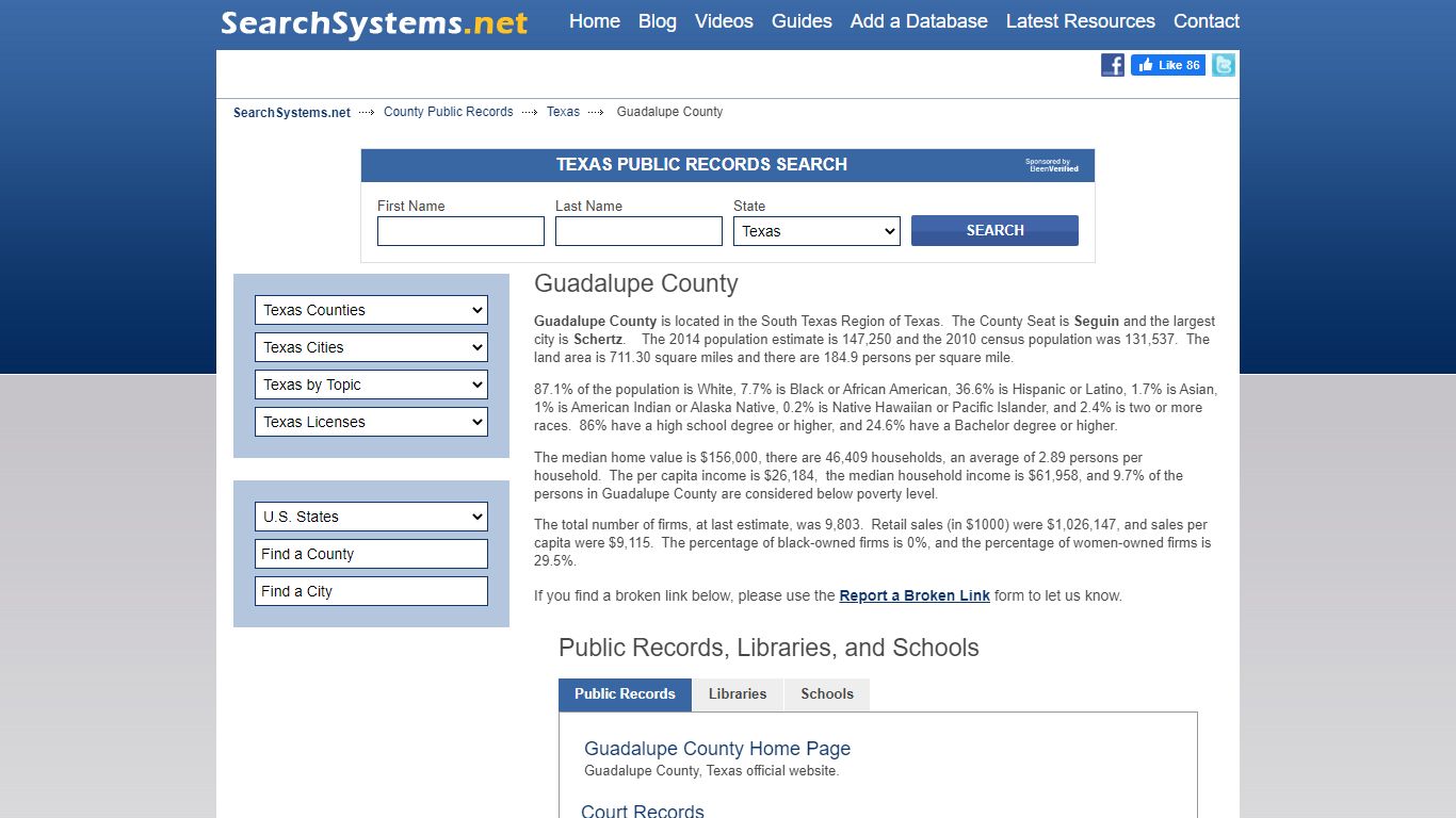 Guadalupe County Criminal and Public Records